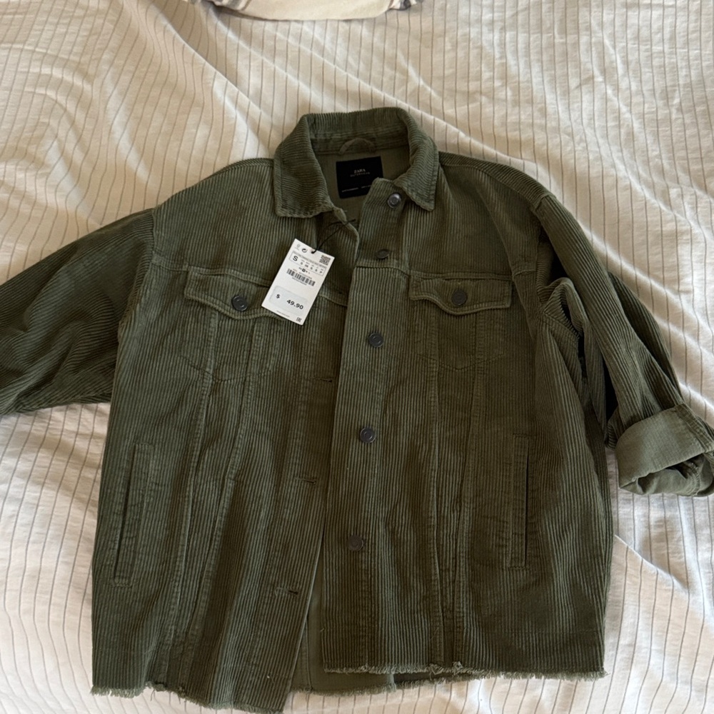 Zara Women's Olive Corduroy Jacket